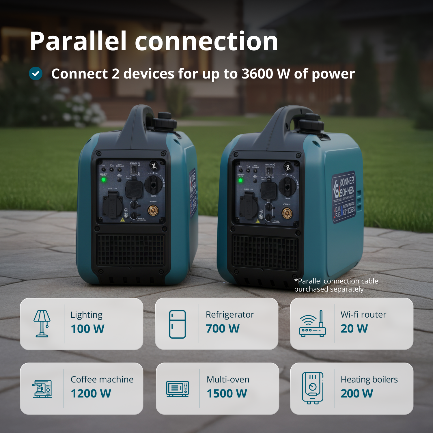 Invertergenerator (LPG/benzin) KS 1900iG S