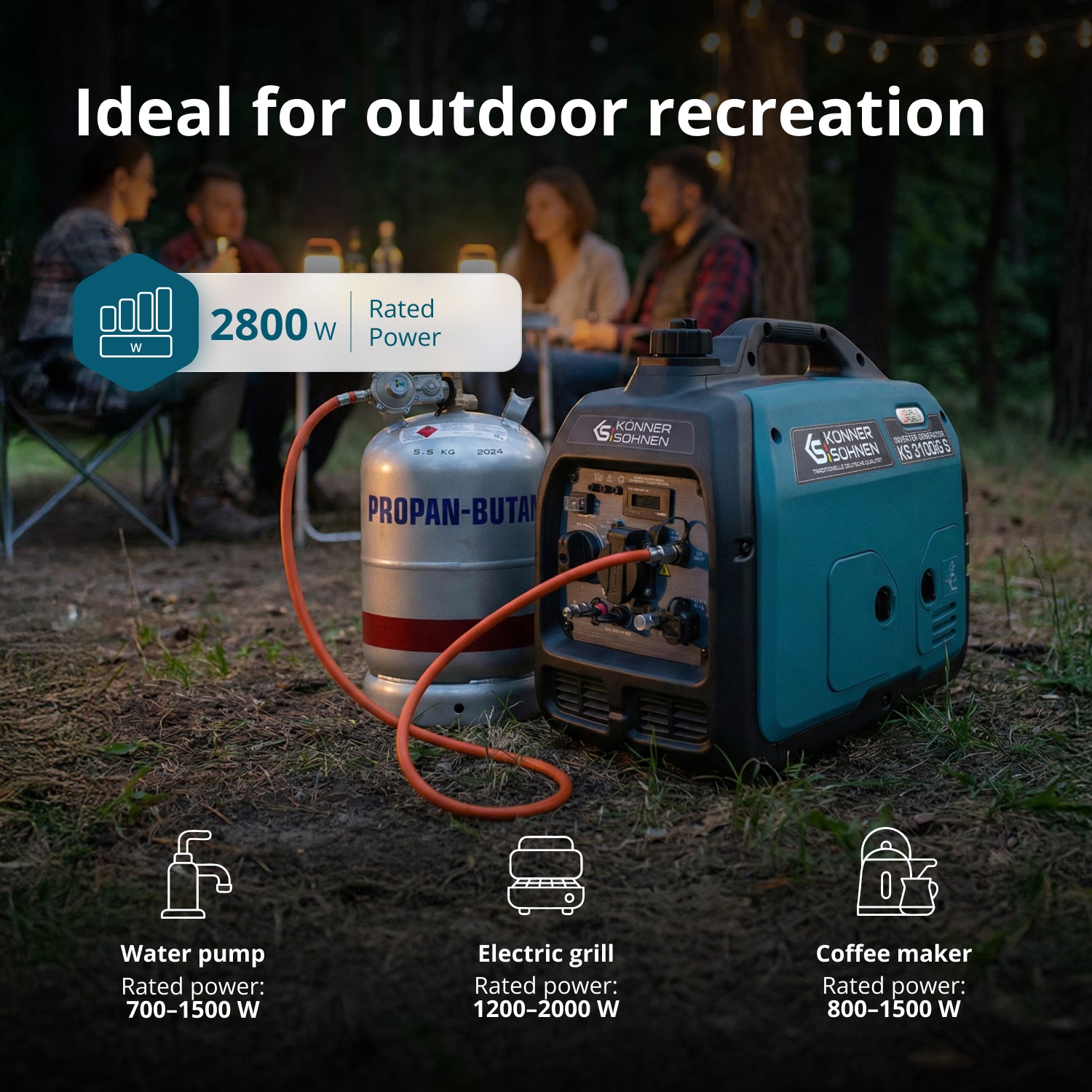 LPG/benzin inverter generator KS 3100iG S