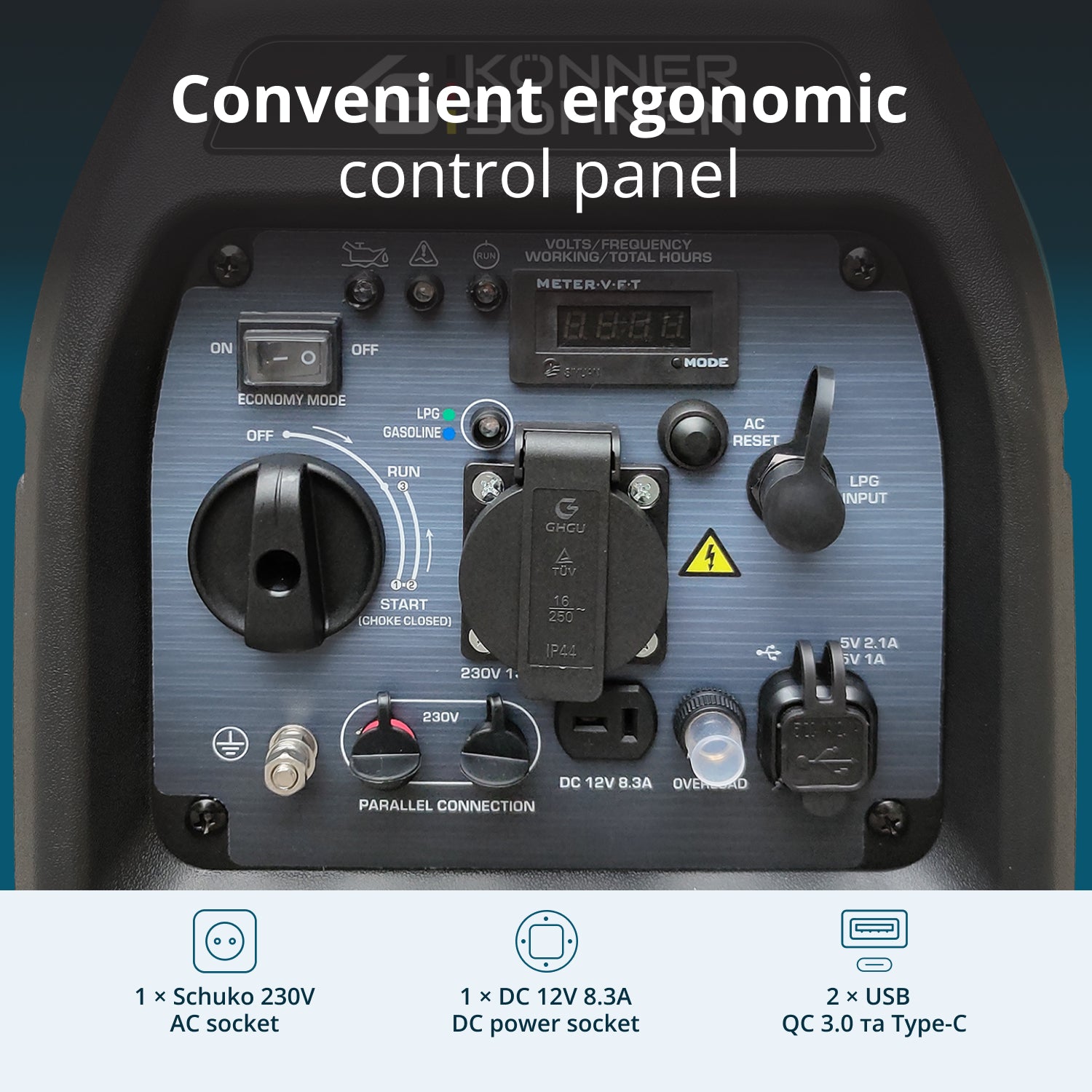 LPG/benzin inverter generator KS 3100iG S