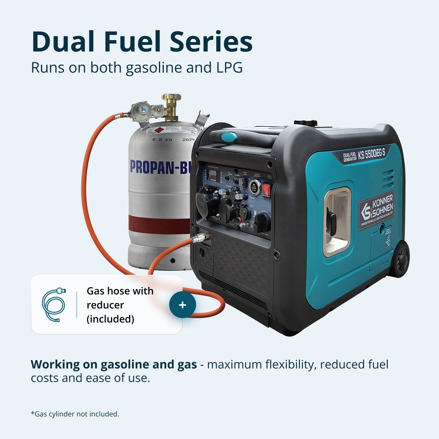 Invertorový generátor LPG/benzín KS 5500iEG S