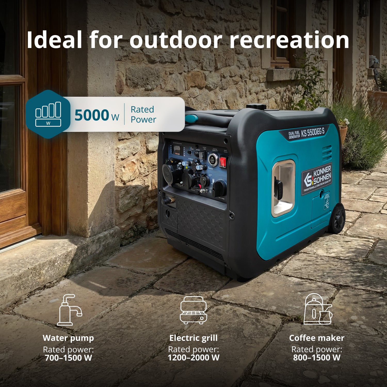 Invertorový generátor LPG/benzín KS 5500iEG S