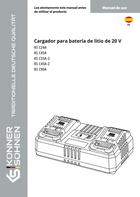Cargador para batería de litio de 20V KS C24A, KS C45A, KS C35A-2, KS C45A-2, KS C90A