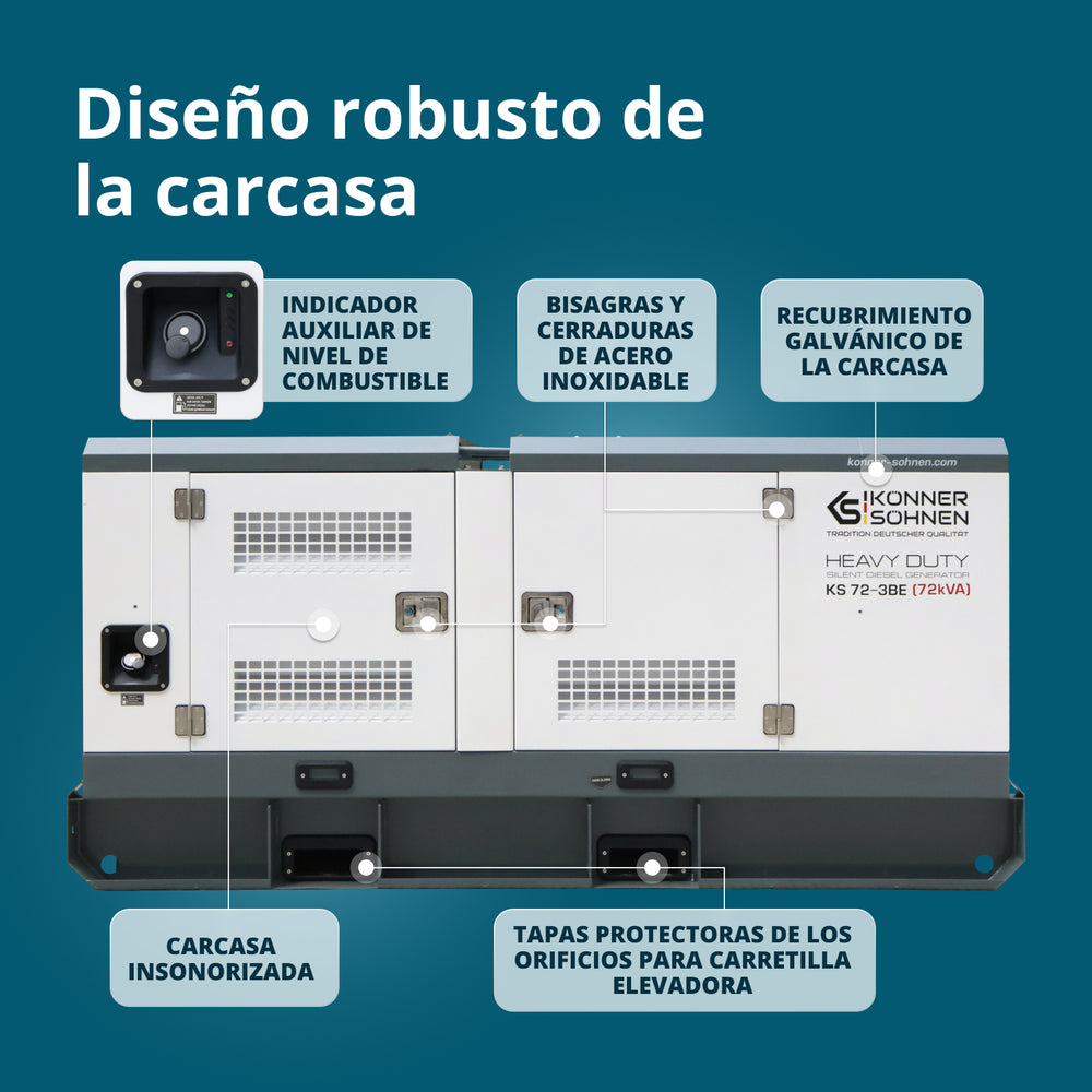 Central eléctrica diésel trifásica KS 72-3BE 