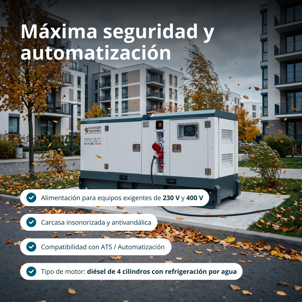 Central eléctrica diésel trifásica KS 72-3BE 