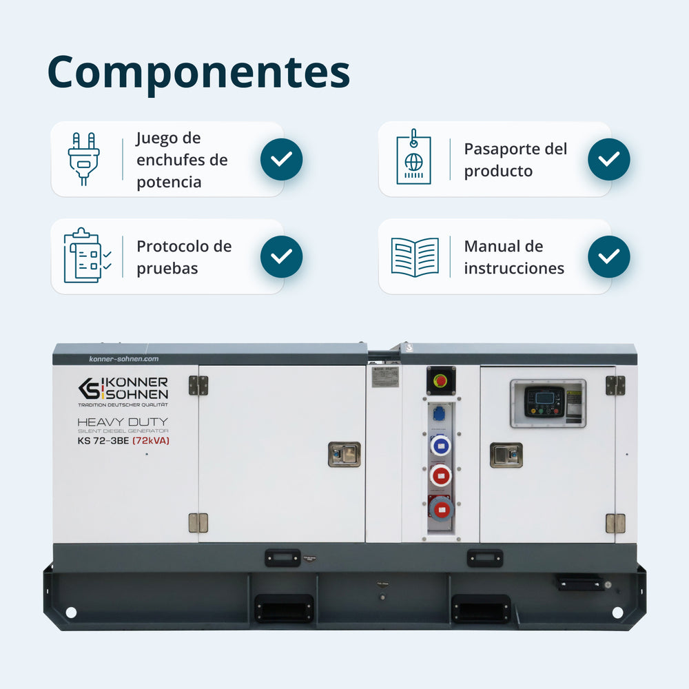 Central eléctrica diésel trifásica KS 72-3BE 