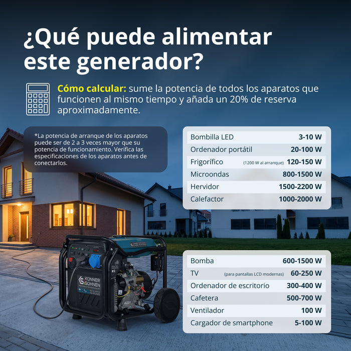 Generador inverter híbrido de gas/gasolina KS 8100iEG (Reacondicionado Bueno estado)