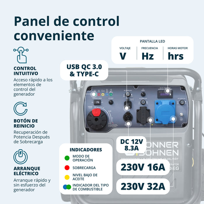 Generador inverter híbrido de gas/gasolina KS 8100iEG (Reacondicionado Bueno estado)