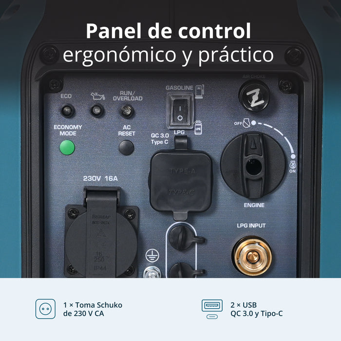 Generador Inverter (gasolina/gas) KS 1900iG S 
