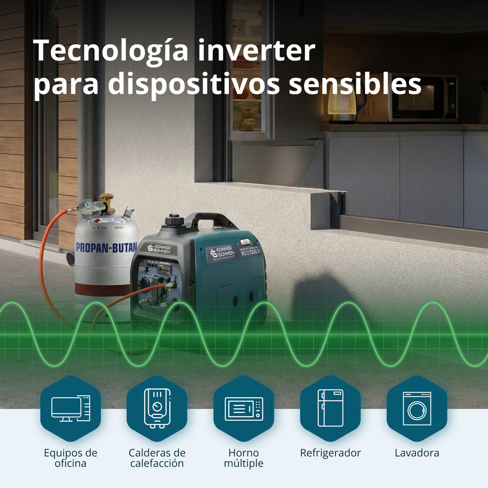 Generador inverter híbrido de gas/gasolina KS 3100iG S