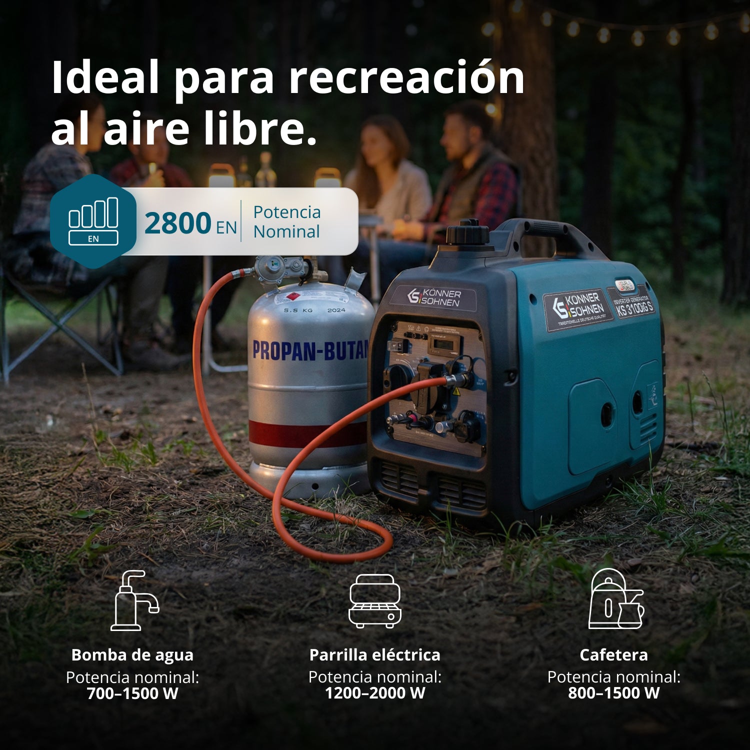 Generador inverter híbrido de gas/gasolina KS 3100iG S