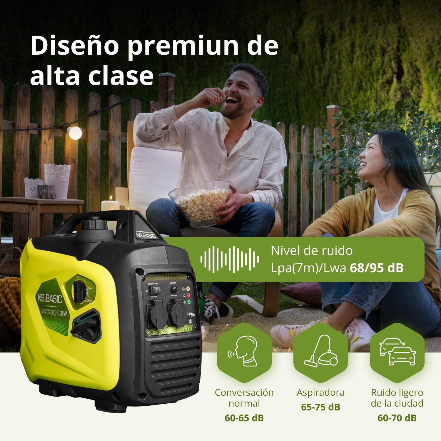 Generador de gasolina inverter KSB 33i S