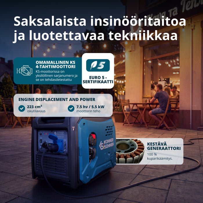 Invertterigeneraattori KS 6000iE S ATS