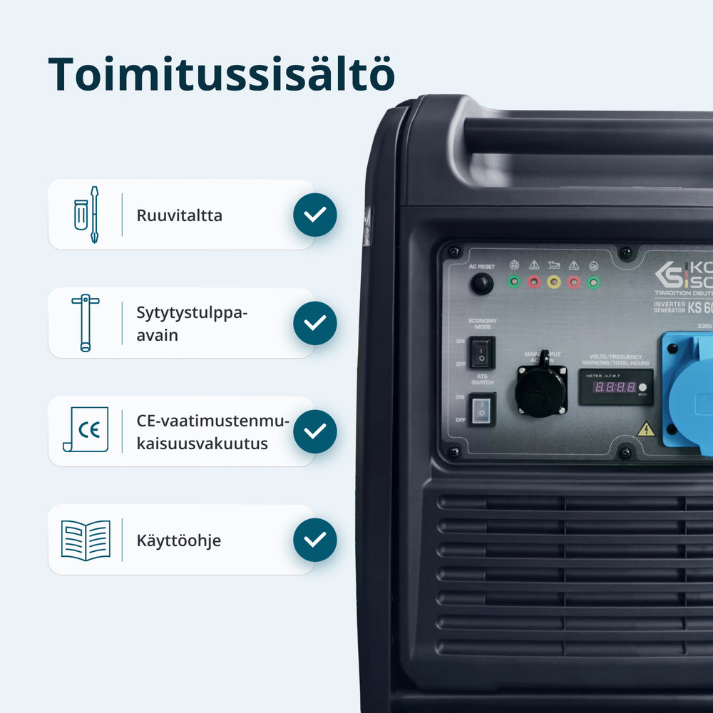 Invertterigeneraattori KS 6000iE S ATS