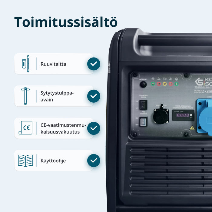Invertterigeneraattori KS 6000iE S ATS