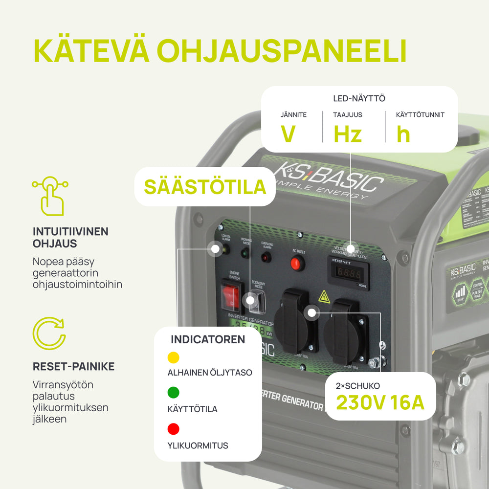 Invertterigeneraattori KSB 38i