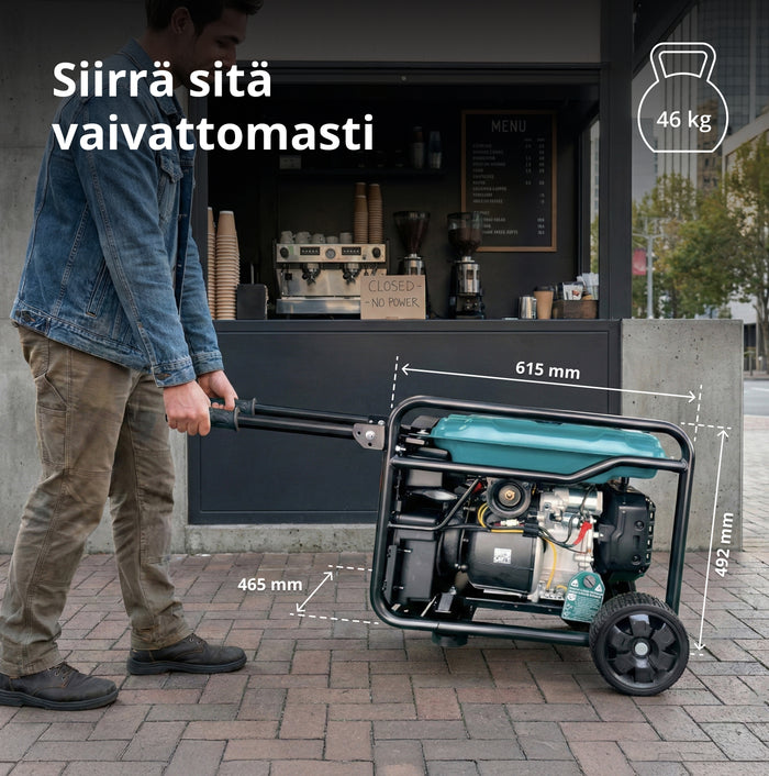 Kaksipolttoaineinen invertterigeneraattori KS 6500iEG