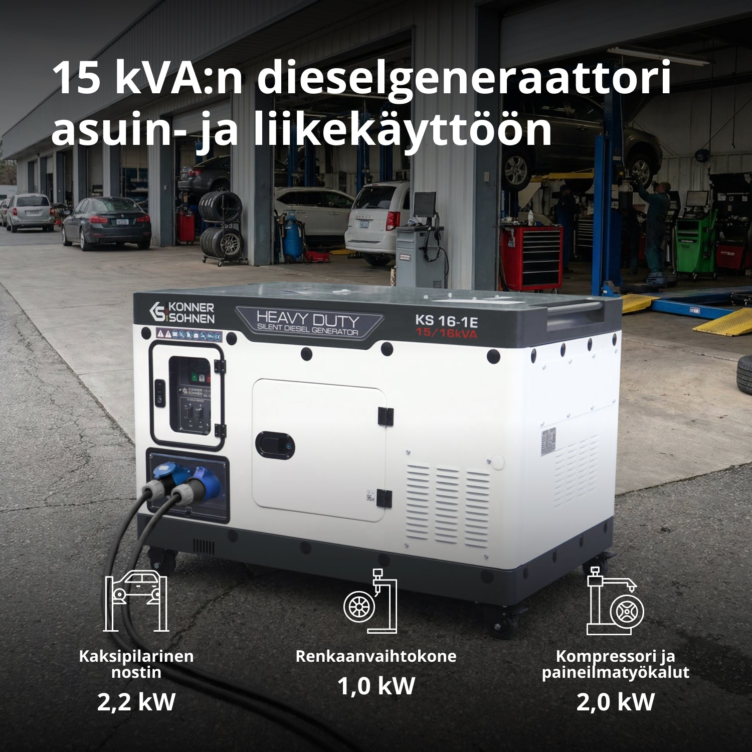 Dieselgeneraattori KS 16-1E