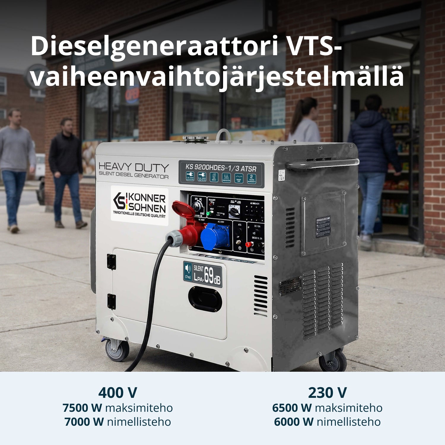 Dieselgeneraattori 'Könner & Söhnen' KS 9200HDES-1/3 ATSR (EURO V)