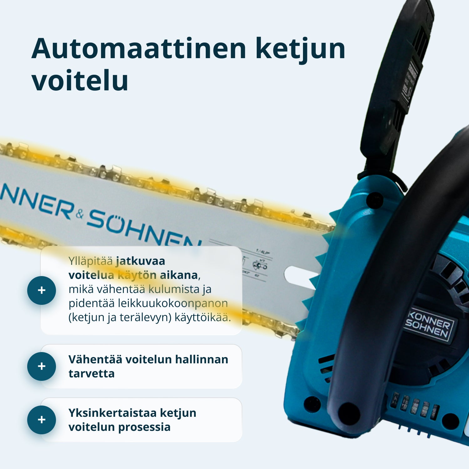 Johdoton Mini Moottorisaha KS MCS20V-12 SET PLUS