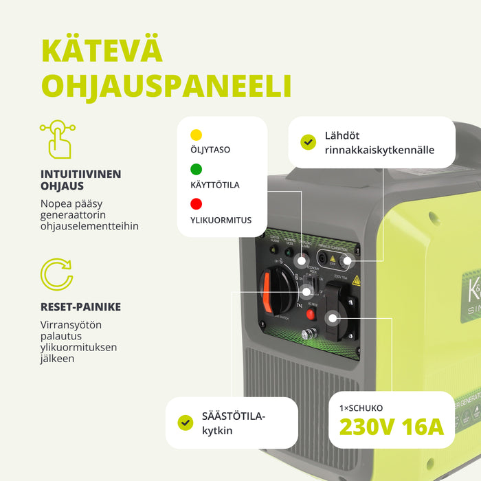 Invertterigeneraattori KSB 18i S