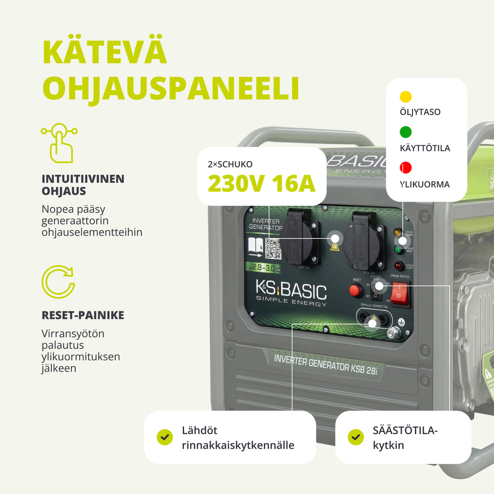 Invertterigeneraattori KSB 28i