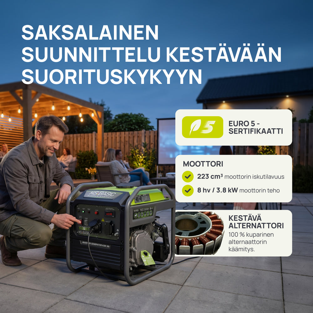 Invertterigeneraattori KSB 38i