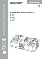Chargeur pour batterie Lithium 20V KS C24A, KS C45A, KS C35A-2, KS C45A-2, KS C90A