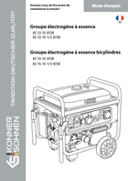 Groupe électrogène à essence. Groupe électrogène à essence bicylindres