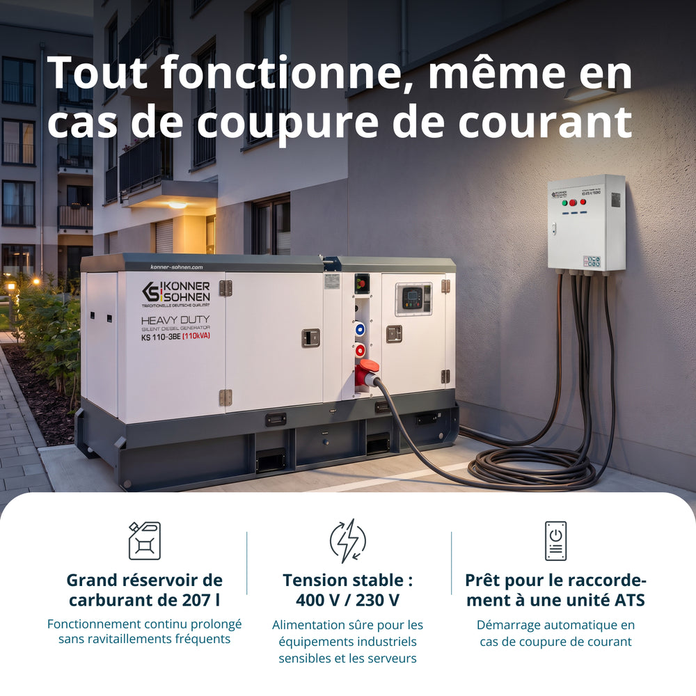 Groupe électrogène diesel triphasé KS 110-3BE