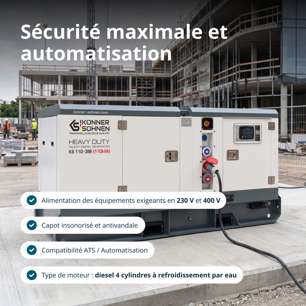 Groupe électrogène diesel triphasé KS 110-3BE