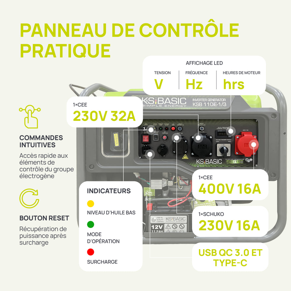 Groupe électrogène Inverter KSB 110iE-1/3