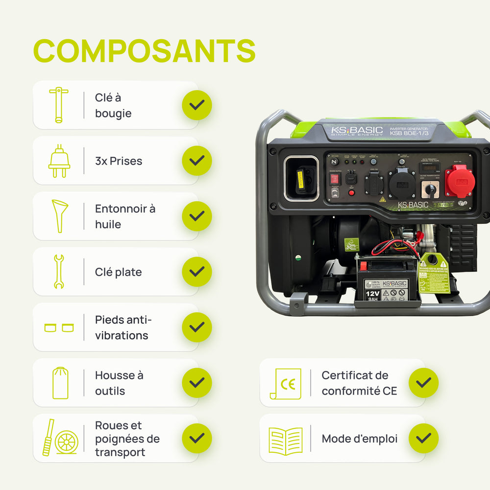 Groupe électrogène Inverter KSB 80iE-1/3