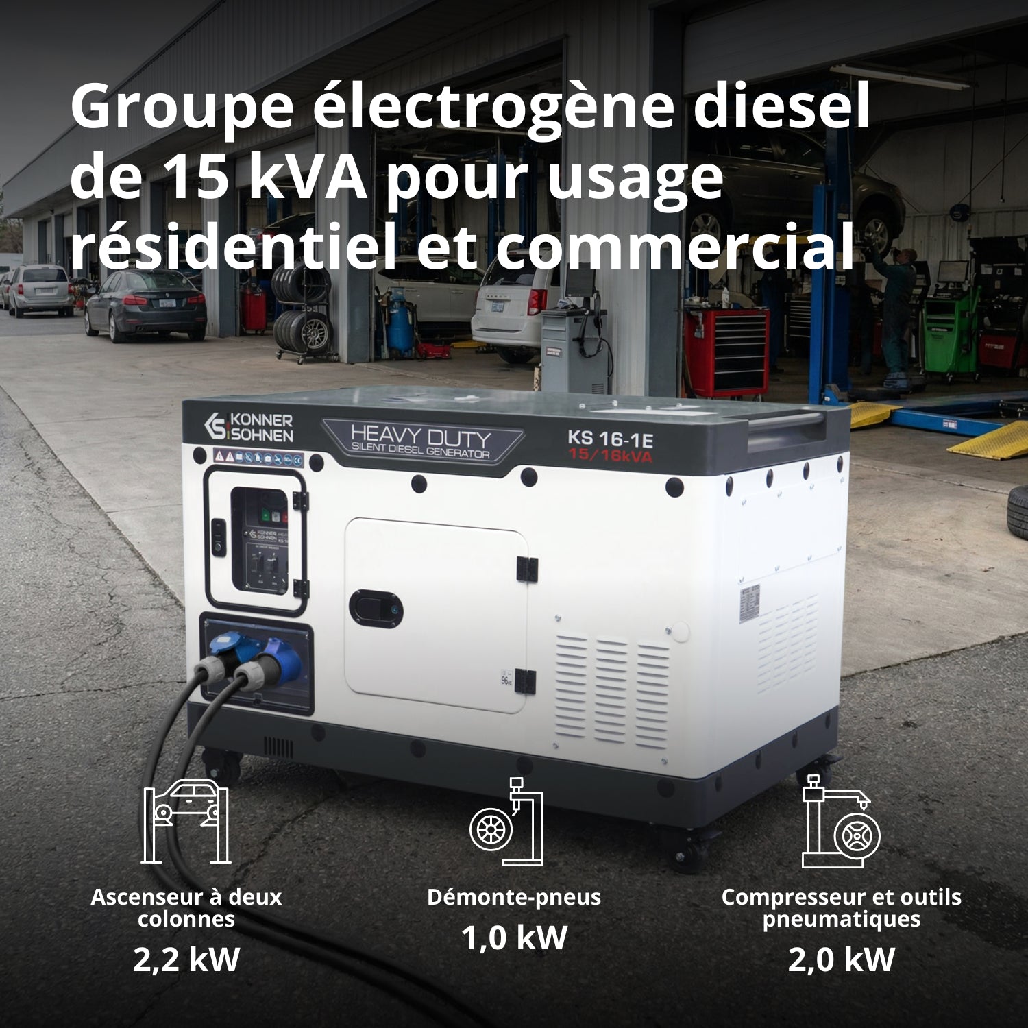 Groupe électrogène Diesel KS 16-1E (Reconditionné Bon état)