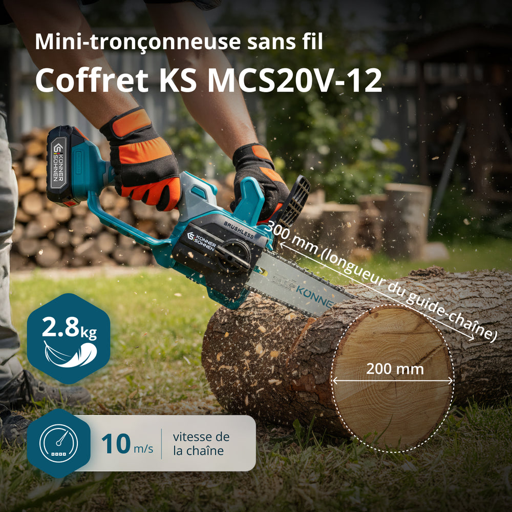 Scie à batterie KS MCS20V-12 SET PLUS