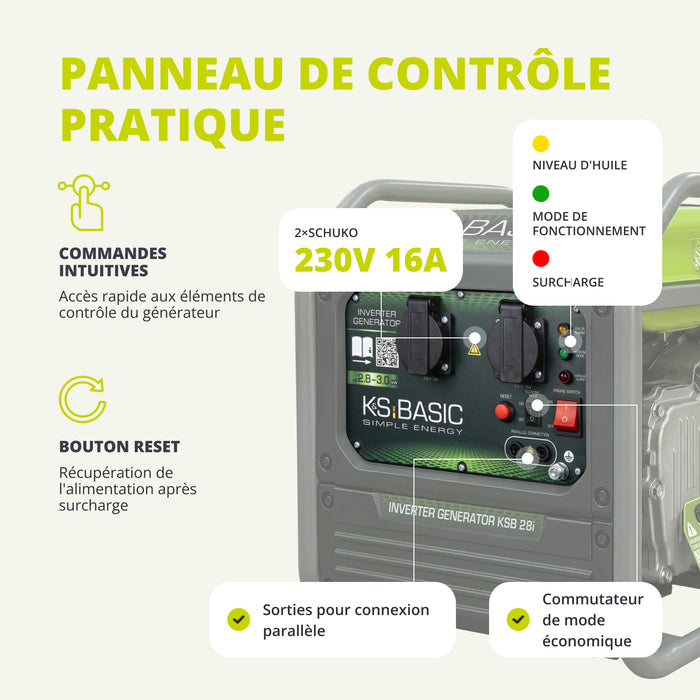 Groupe électrogène à inverter KSB 28i