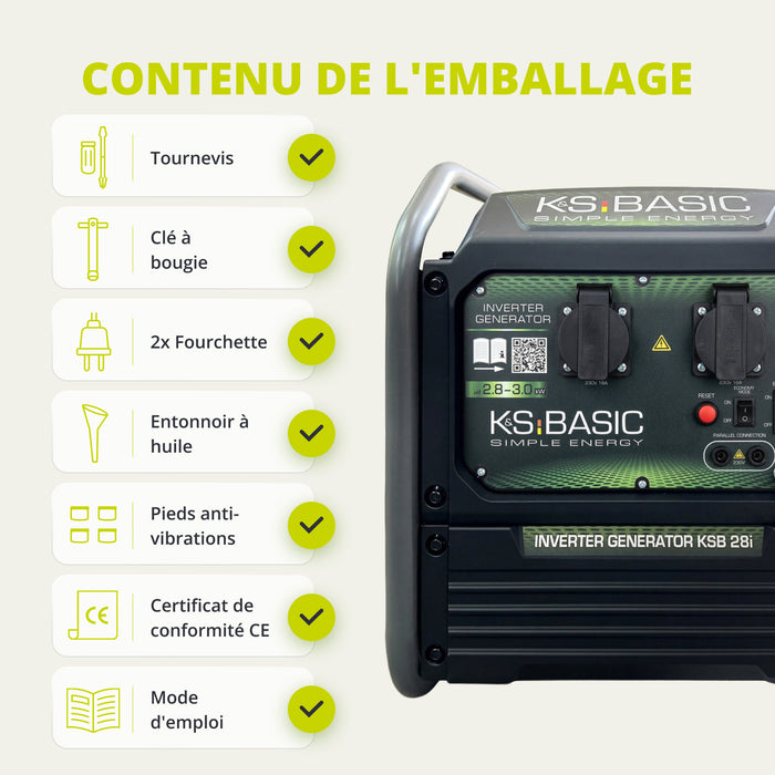 Groupe électrogène à inverter KSB 28i