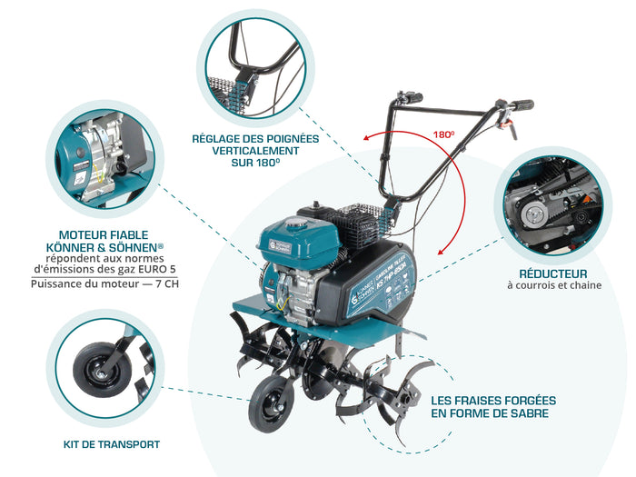 Мotoculteur à essence KS 7HP-850A