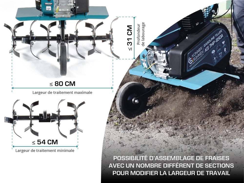 Мotoculteur à essence KS 7HP-850A