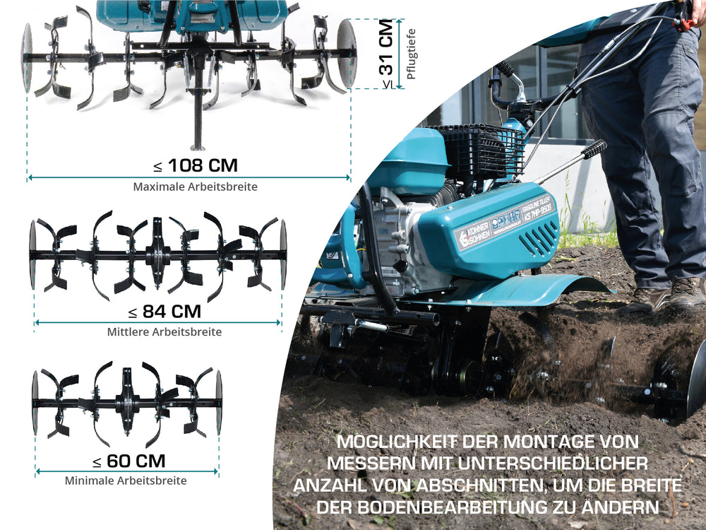 Benzínový kultivátor KS 7HP-950S (Repasovaný, dobrý stav)