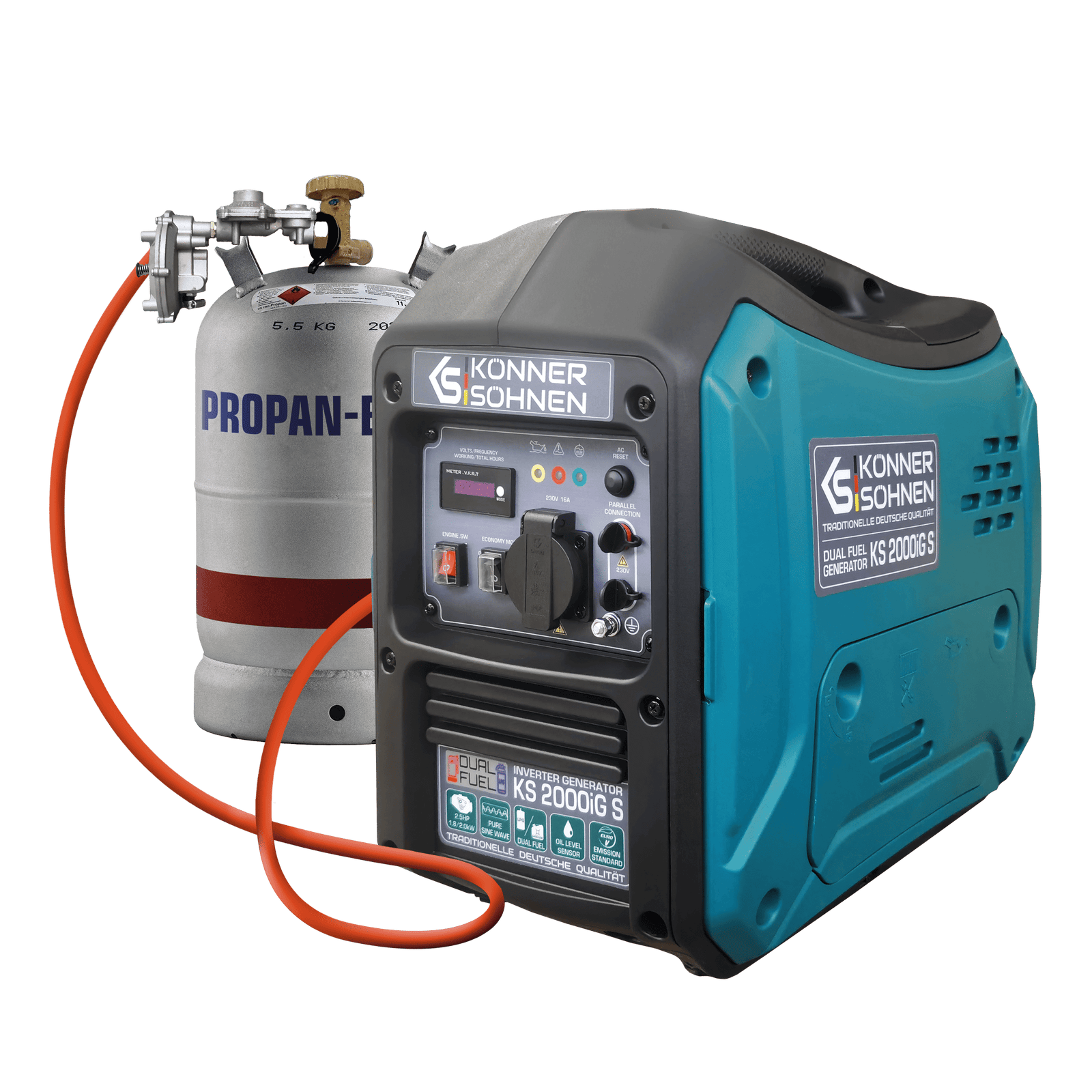 Generator cu inverter pe GPL/benzină KS 2000iG S