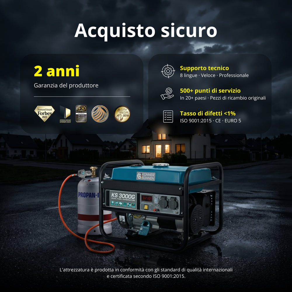 Generatore a GPL/Benzina Könner & Söhnen KS 3000G