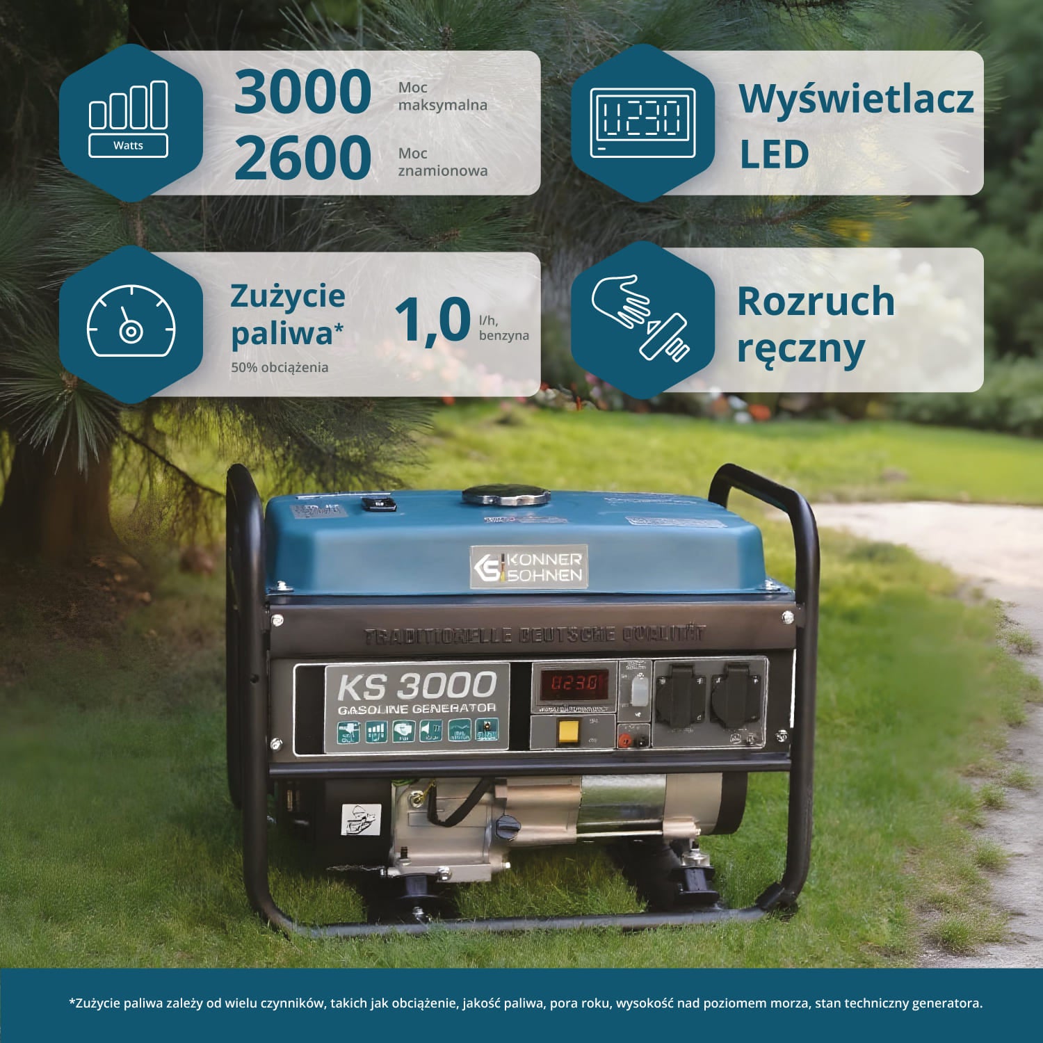 Generator benzynowy „Könner & Söhnen” KS 3000