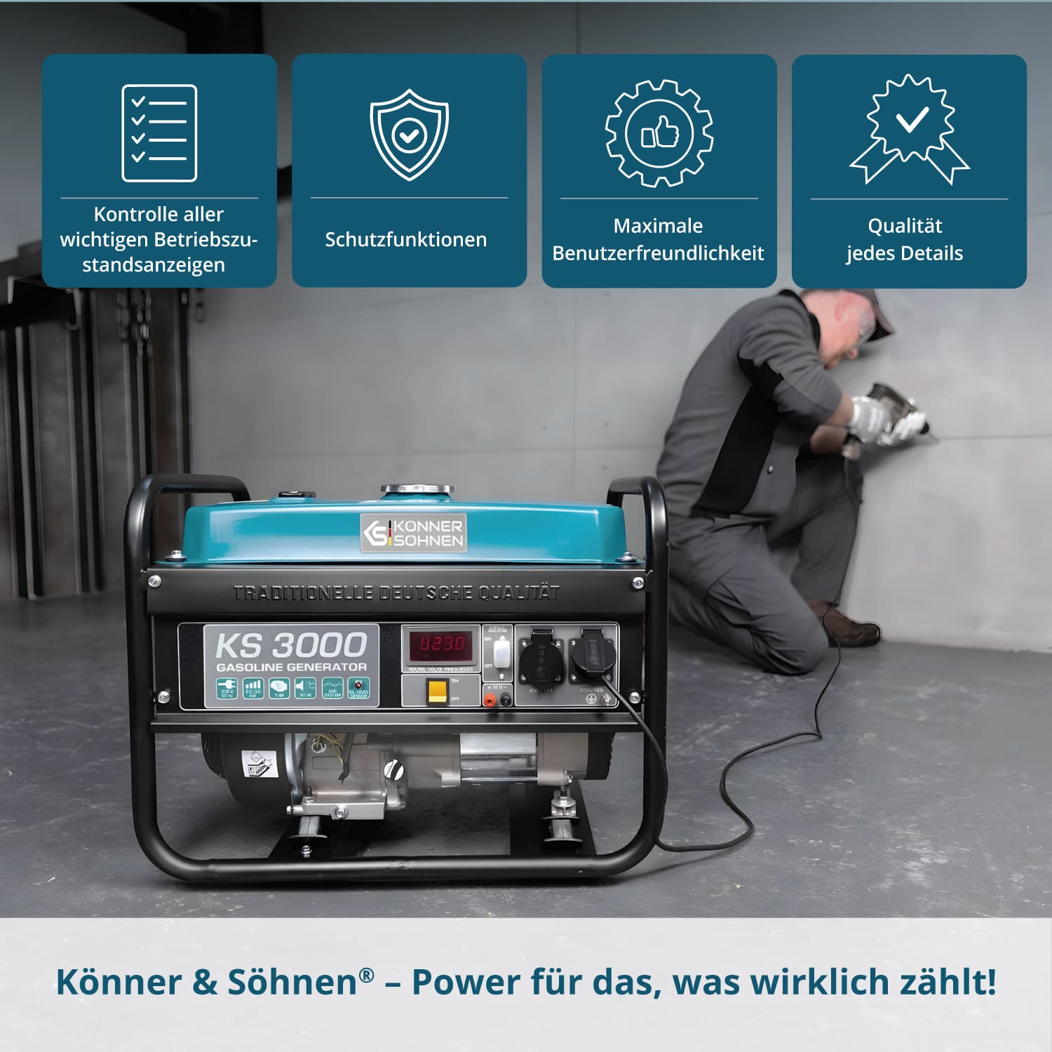Benzingenerátor „Könner & Söhnen” KS 3000