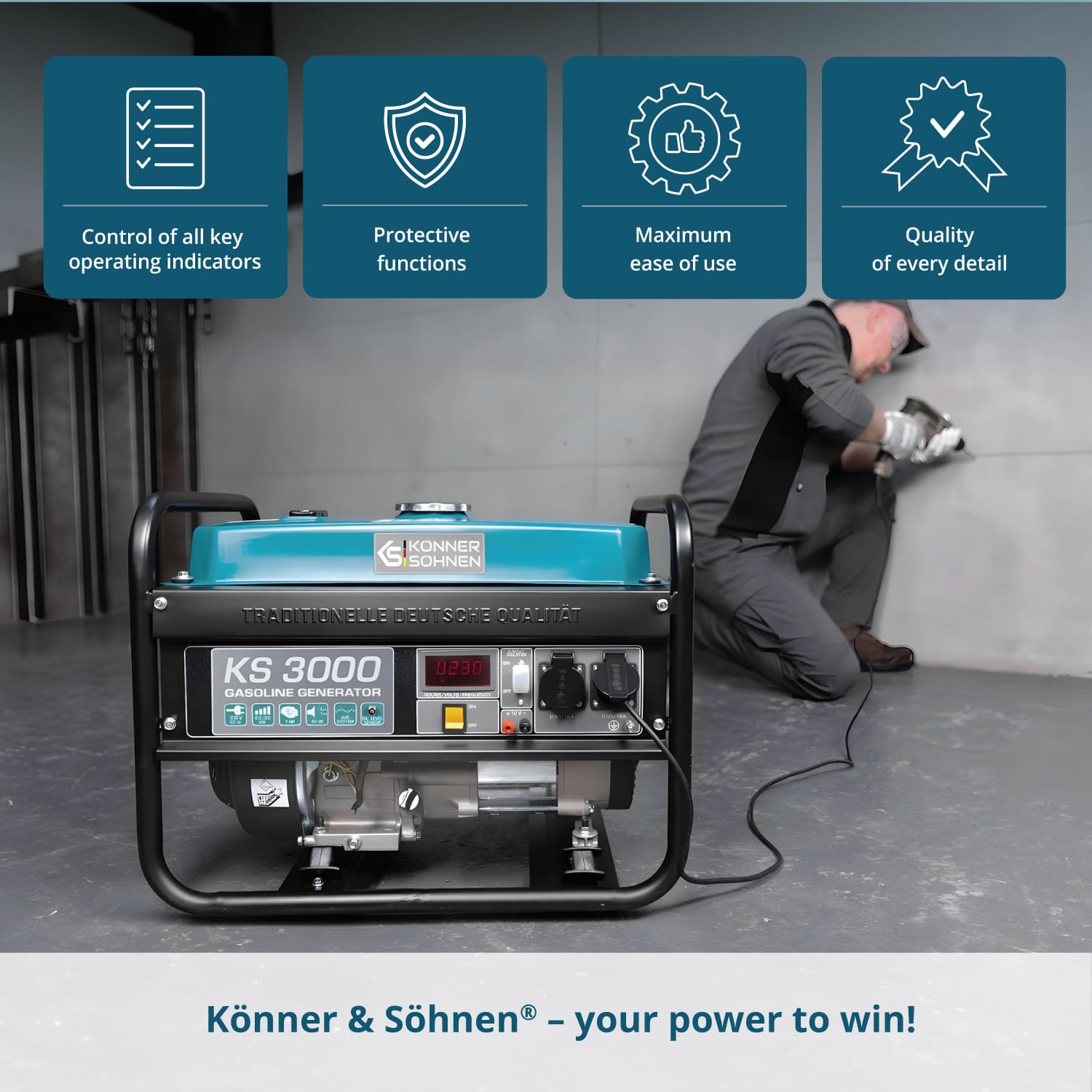 Bensinaggregat "Könner & Söhnen" KS 3000