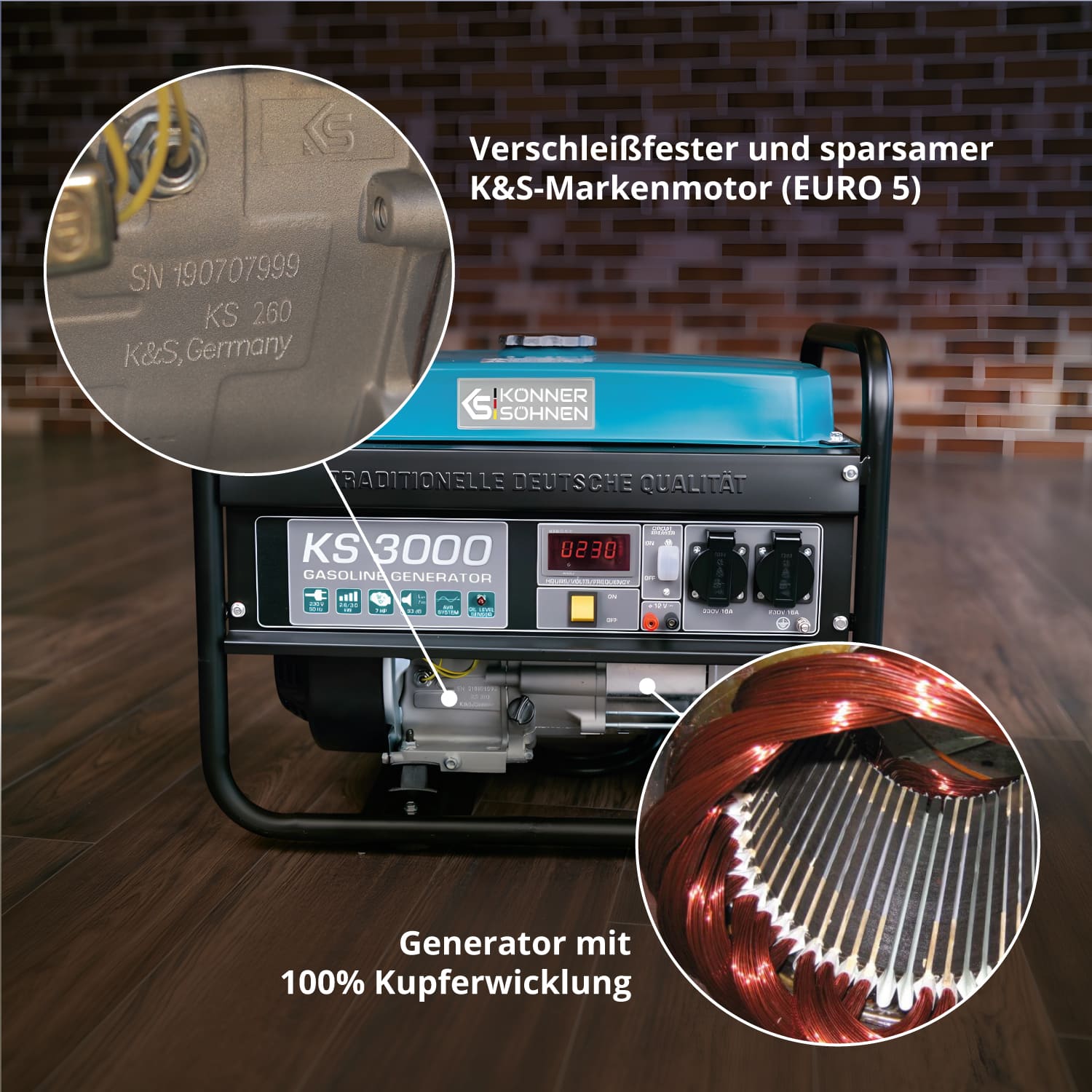 Benzingenerátor „Könner & Söhnen” KS 3000