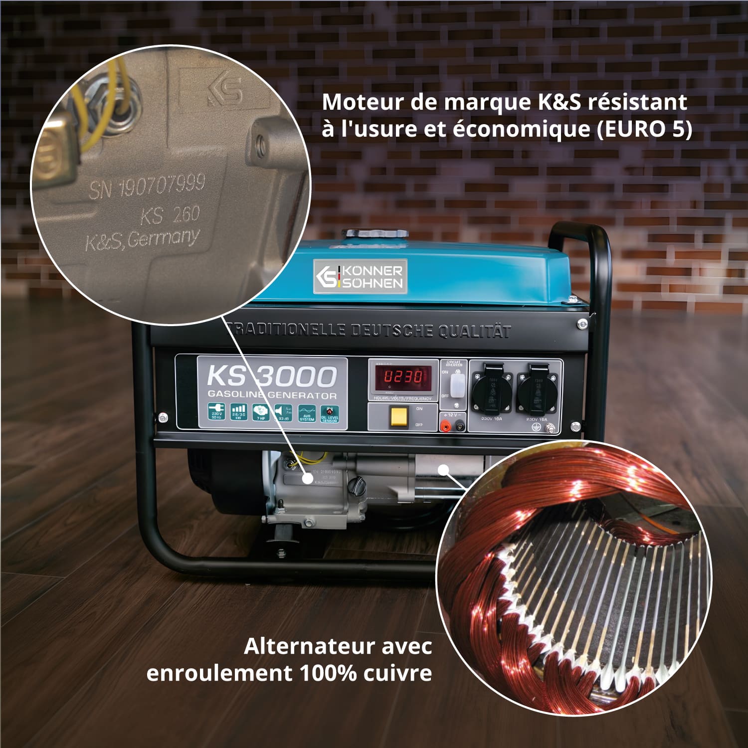 Groupe électrogène à essence "Könner & Söhnen" KS 3000