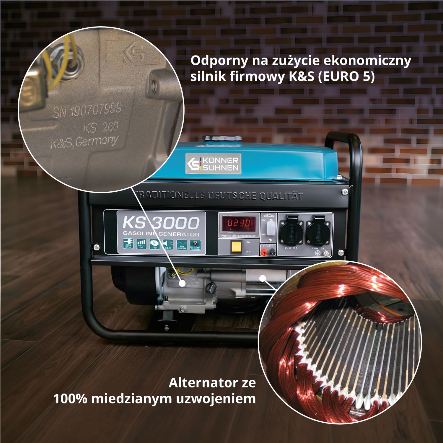 Generator benzynowy „Könner & Söhnen” KS 3000