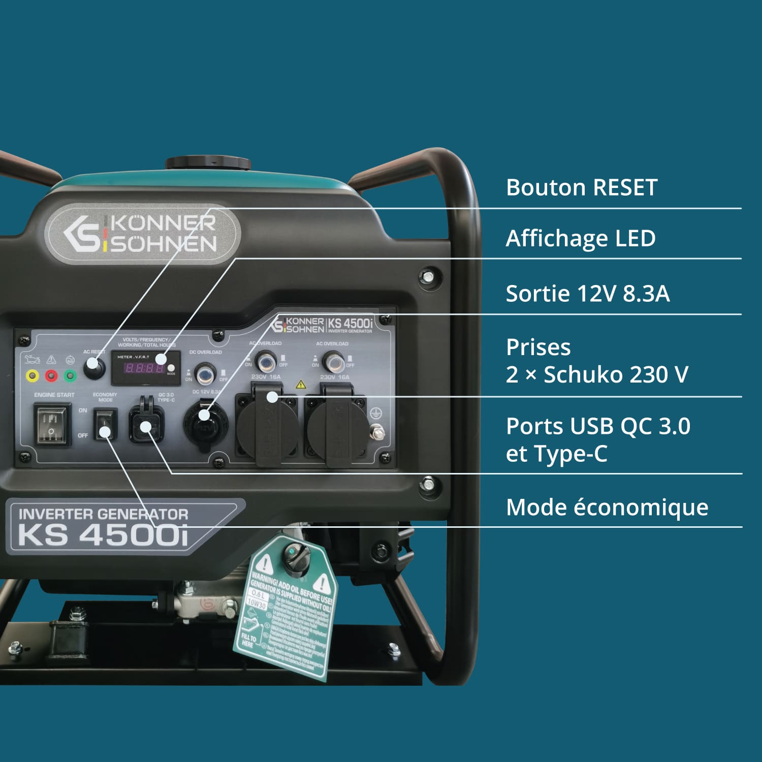 Groupe électrogène onduleur KS 4500i