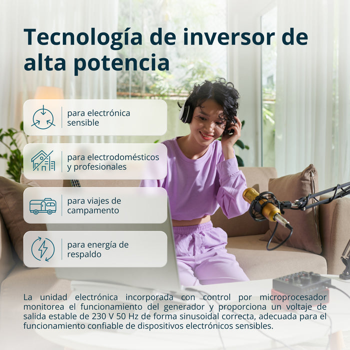 Generador inverter de gasolina KS 6500iE