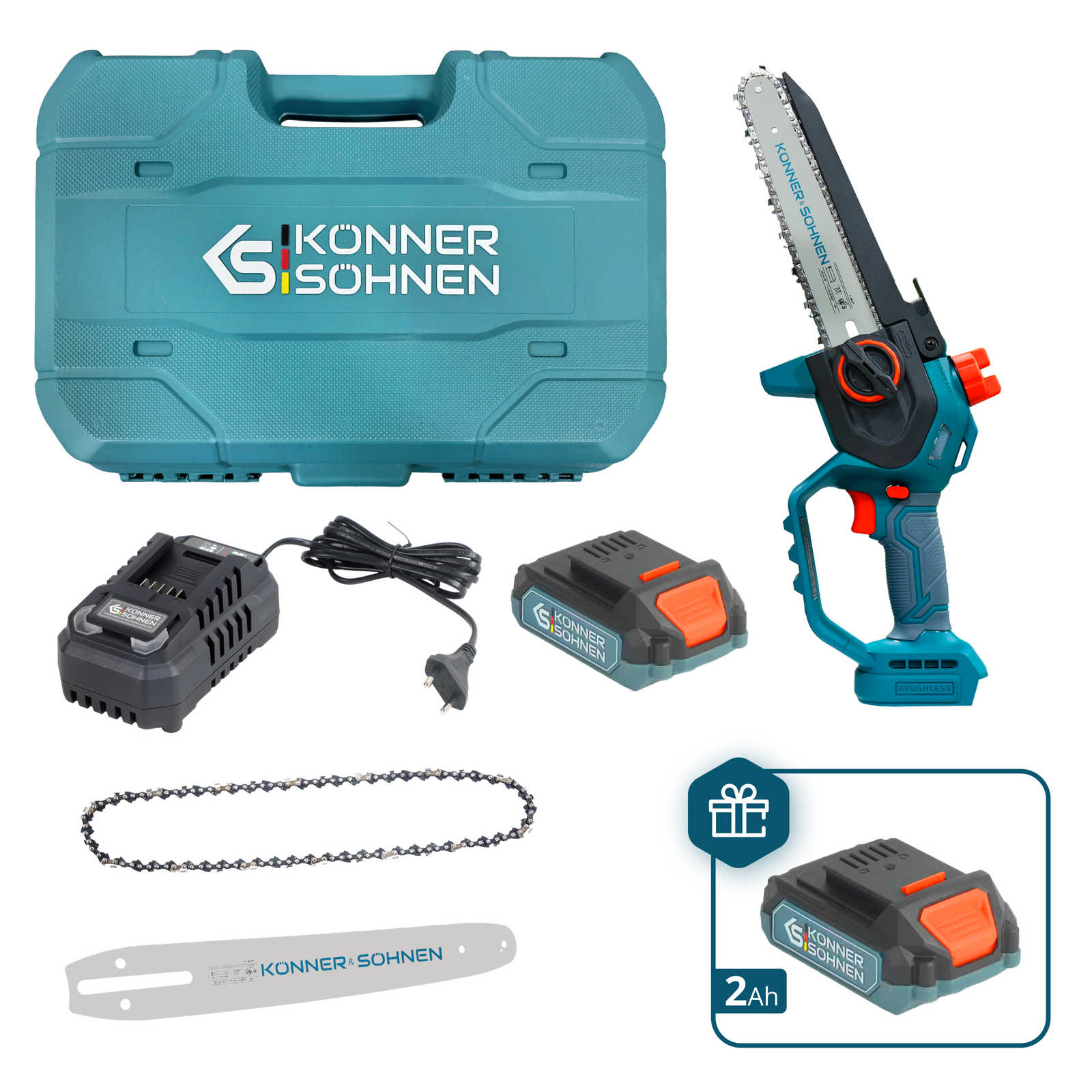 Mini Motosserra Sem Fios KS MCS20V-8 Case